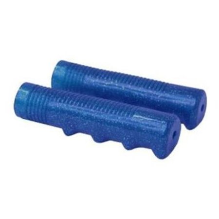 DUO BICYCLE PARTS DUO Bicycle Parts 57WR2604CBE Retro Handle Bar Grip Pvc Blue 57WR2604CBE